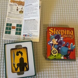 Sleeping Queens Card Game - Colorful Box with Yellow Knight Cards